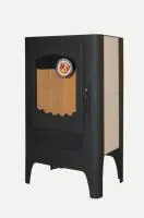 печь-камин бавария эко с плитой патрубок ф120мм экокамин