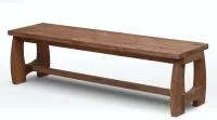 лавка №13 180х56х45 см массив сосны старение, палисандр, ирб