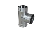 тройник феррум угол 90°, нержавеющий (430/0,8мм), ф160, по дыму #