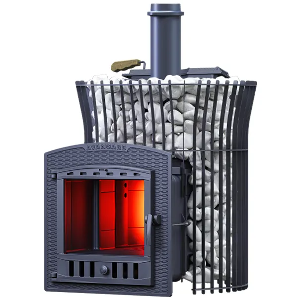 печь для бани gfs авангард ураган 35п2с зк тюльпан чугунная