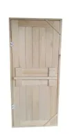 дверь деревянная, глухая, осина сорт а, 2 петли 180*70 см, банный перец #