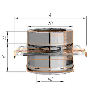 площадка феррум монтажная (430 + нерж.), ф220/300, по воде #