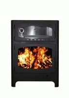 печь-камин бавария эко с плитой и духовкой ф150мм экокамин