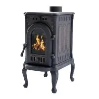 печь-камин сибирь-6 со стеклом чугунная #