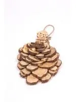 панно декоративное из можжевельника веник "чешуя" 420*250мм, банный перец